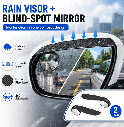 2PCS Car Blind Spot Mirrors 360° Adjustable for Most Cars