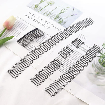 12 Pcs Toothed Hair Clip Comb, Metal Side Comb, U-Shaped Hair Styling Comb