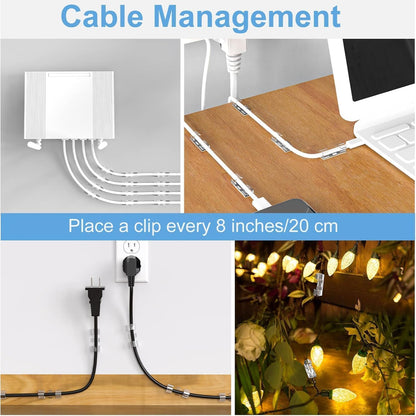30 Pcs Multi-Purpose Cable Organizer Adhesive Wire Clip