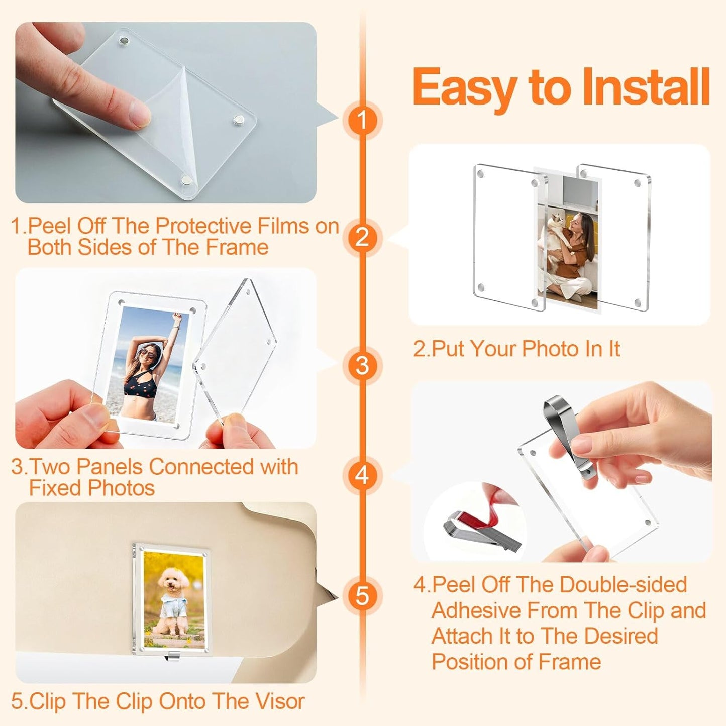 Car Visor Photo Clip Car Picture Holder