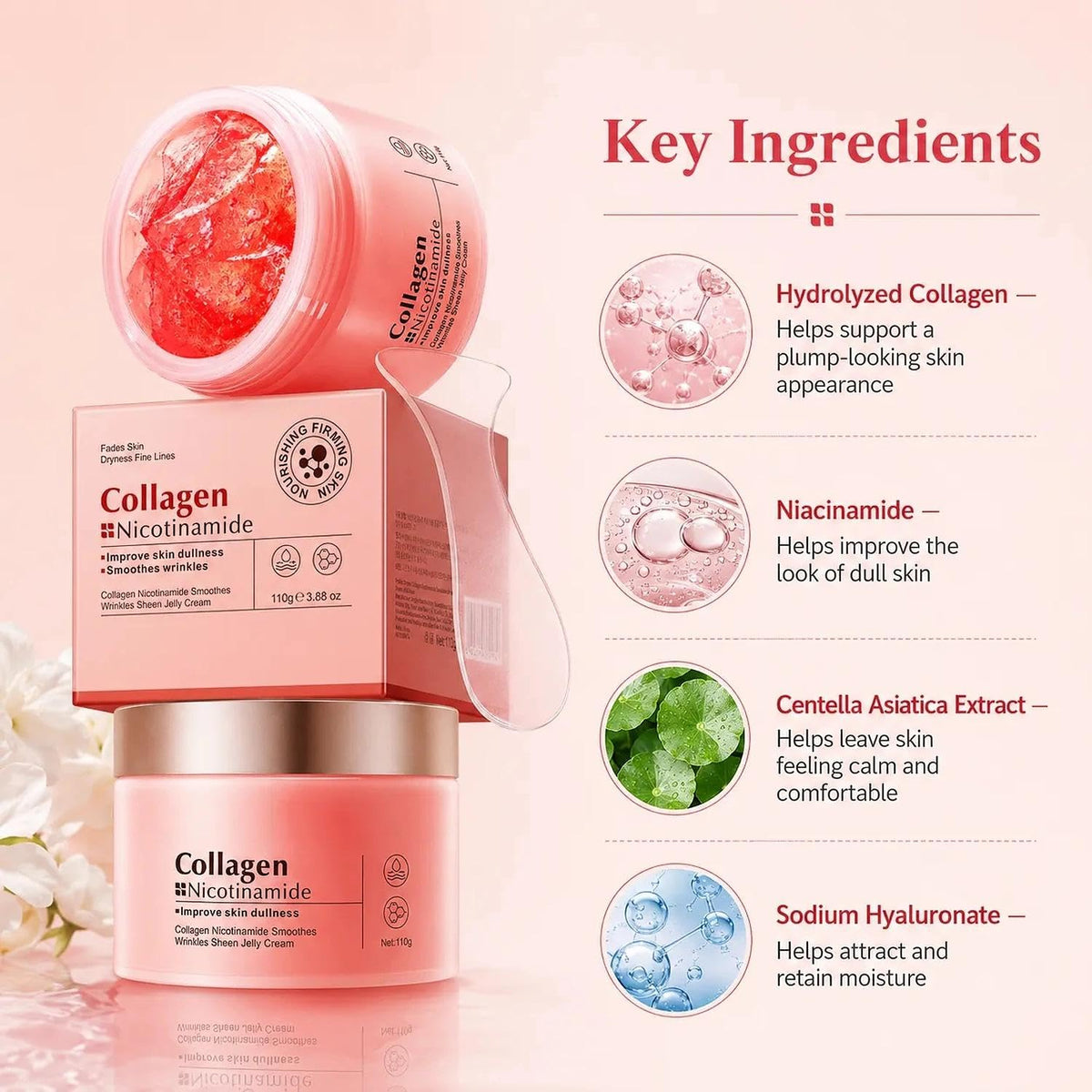 Collagen Jelly Cream for Face & Neck, All Skin Types