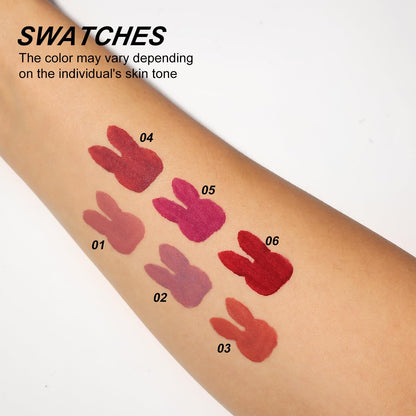 6-Pc Matte Long-Lasting Nude Liquid Lipstick Set, Long-Lasting