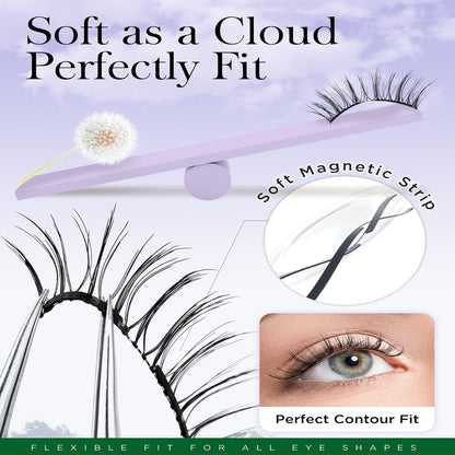 Magnetic False Eyelashes—No Glue Needed, Reusable
