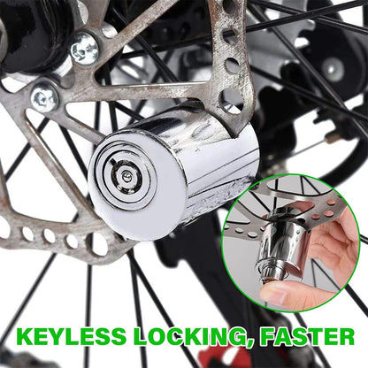 Motorcycle Disc Brake Lock, Anti-Theft Wheel Disc Padlock with Two Keys