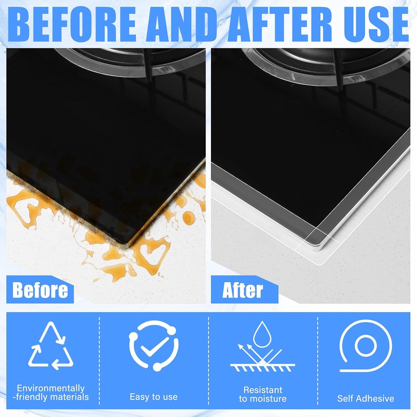 Clear Caulk Tape for Sinks Tubs Showers Counters Back Splash
