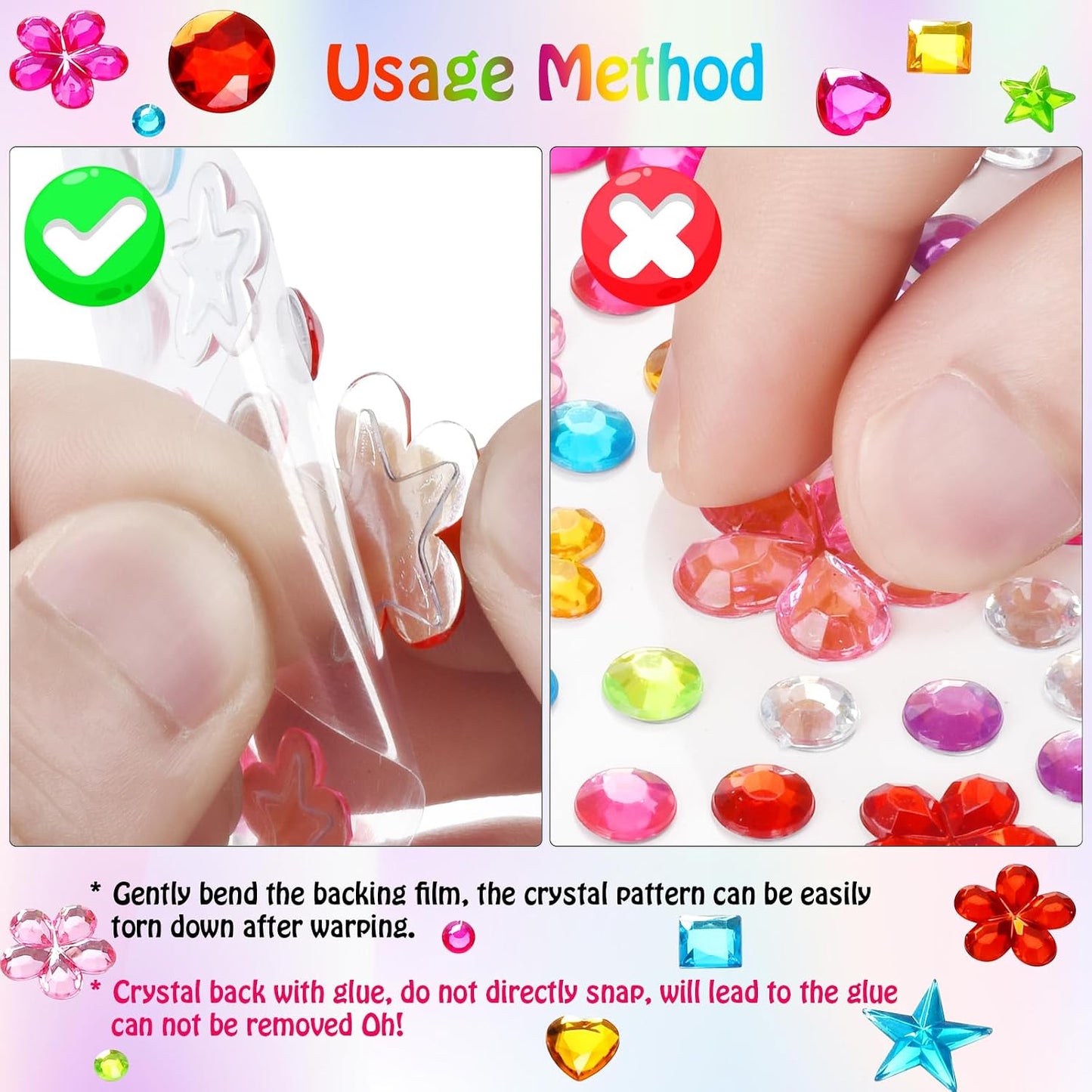 Acrylic Gems DIY Craft Decorative Diamond Small Stickers