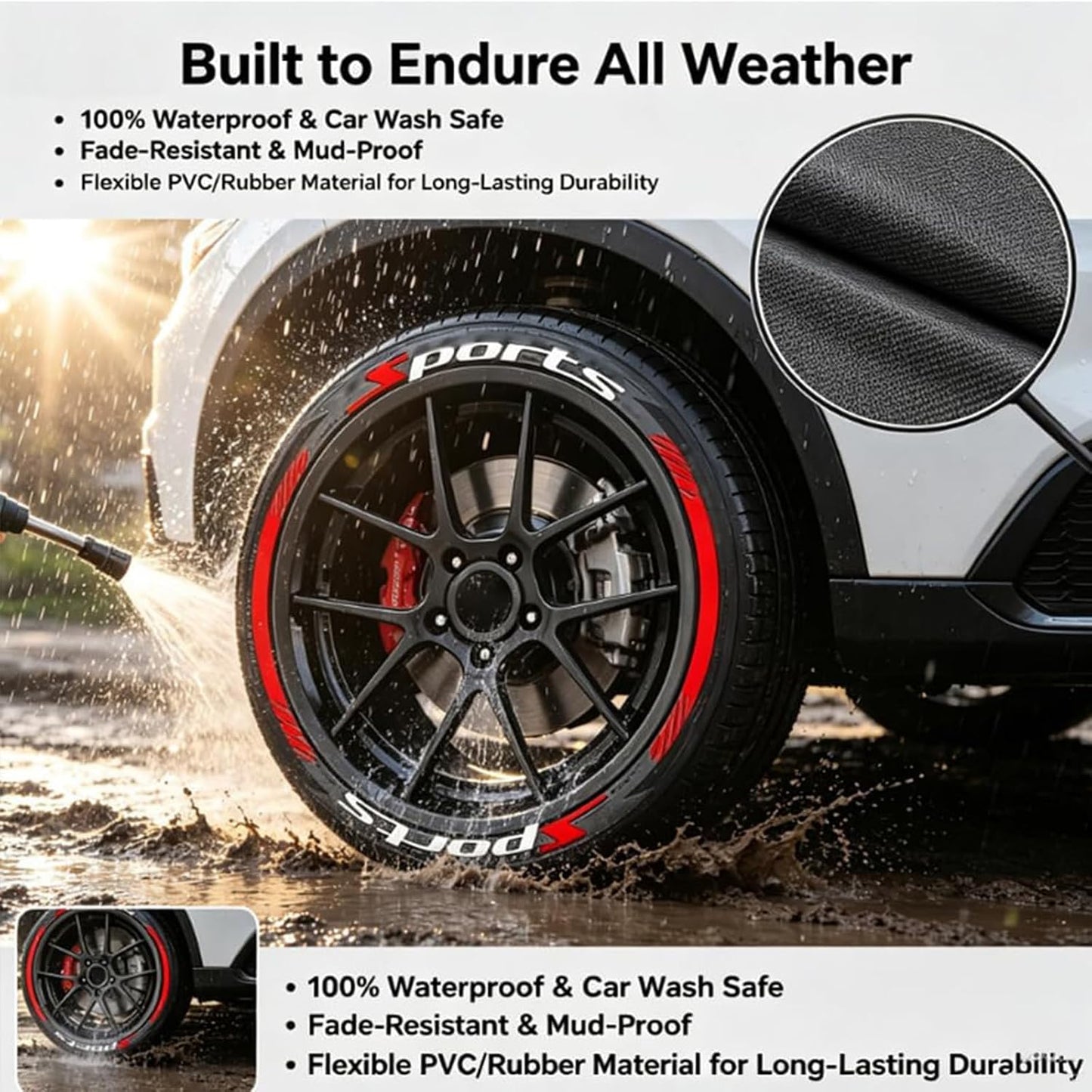 Car Tire Waterproof Universal Stickers Wheel Decals