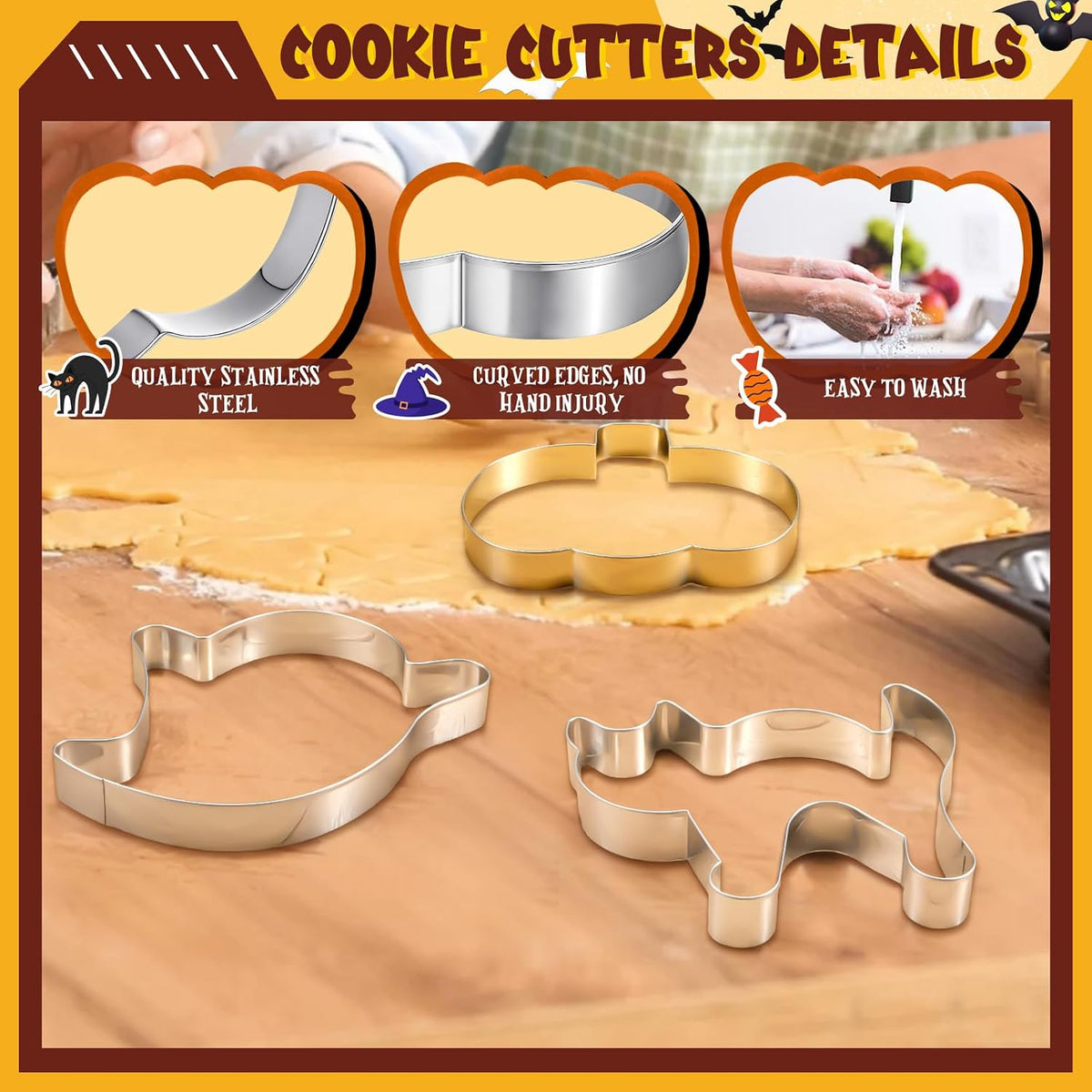 5 Pcs Halloween Cookie Cutters Set