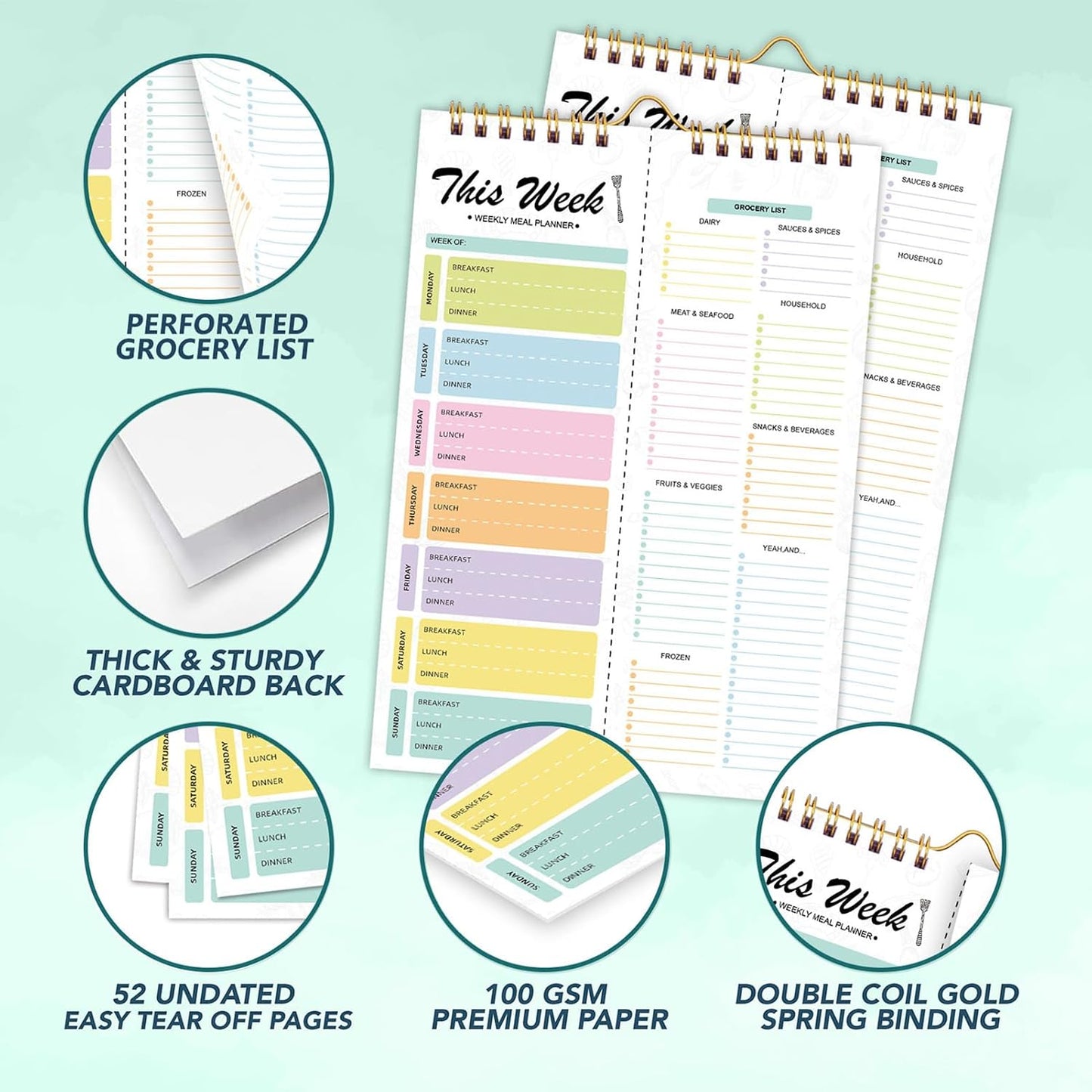 Meal Planner Weekly Tracking Schedule Notebook