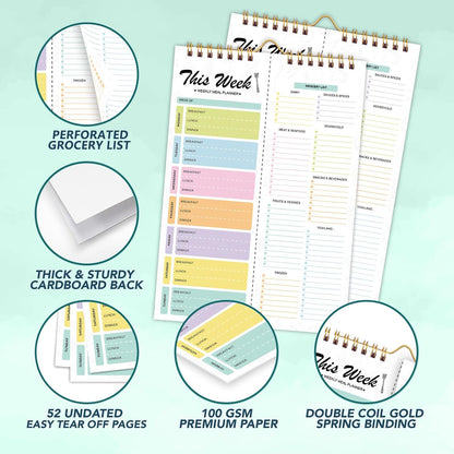 Meal Planner Weekly Tracking Schedule Notebook