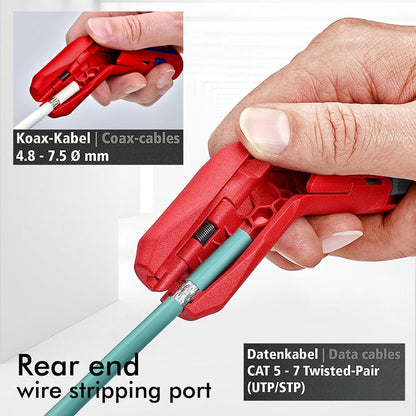 Wire Stripper Curved Handle Multi Functional Cable Stripping Tool for Electrician