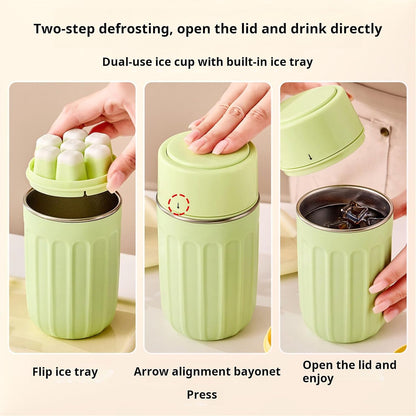 2-in-1 Portable Ice Cube Cup for Outdoor Summer Cold Drinks