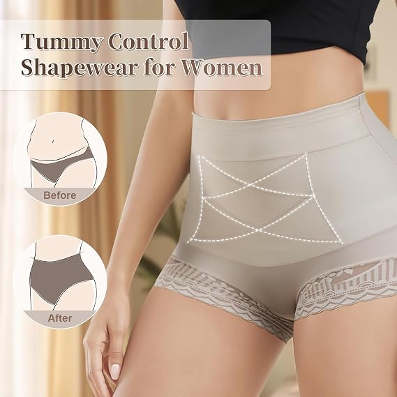Women's Shaping And Butt-Lifting Panties - Lace Trim Slimming Panties