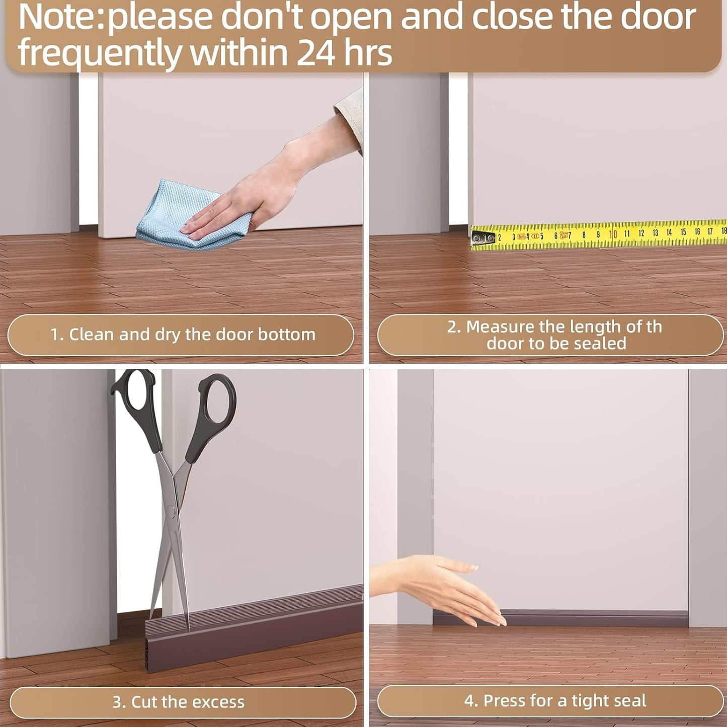 3M /Set Household Door Bottom Draft Stopper – Sealing Strip