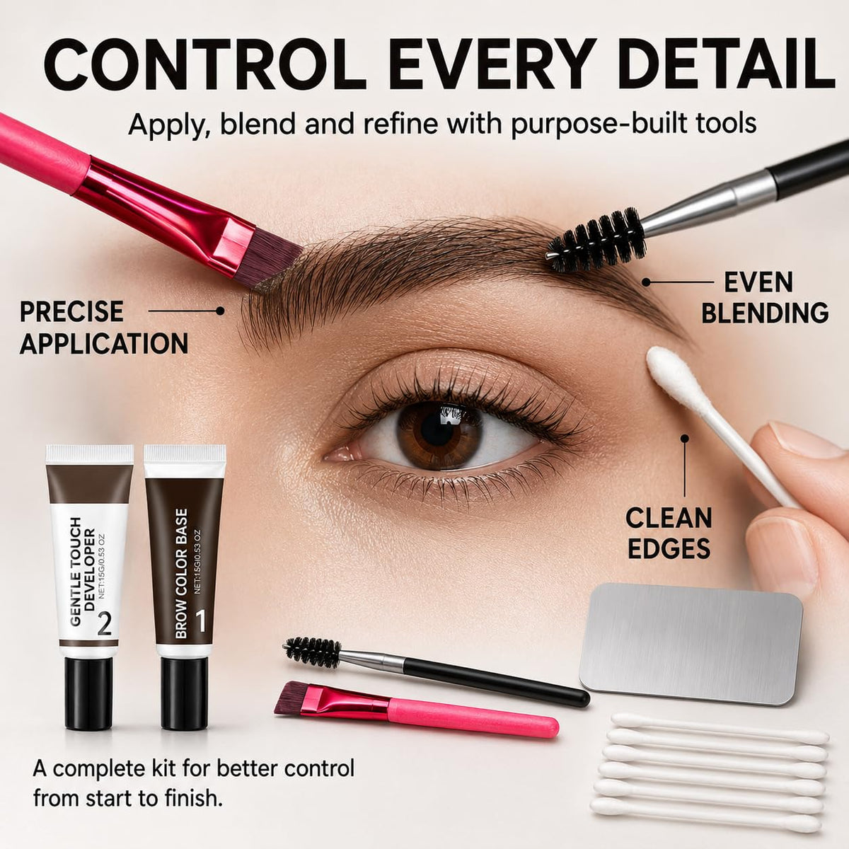 Black Eyebrow Color Kit  Long Last & Waterproof