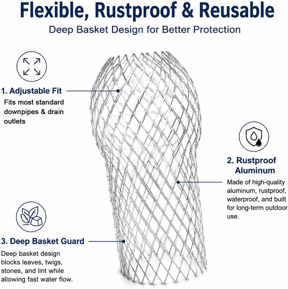 6-Pcs Water Pipe Protective Cover - Retractable Leaf Filter
