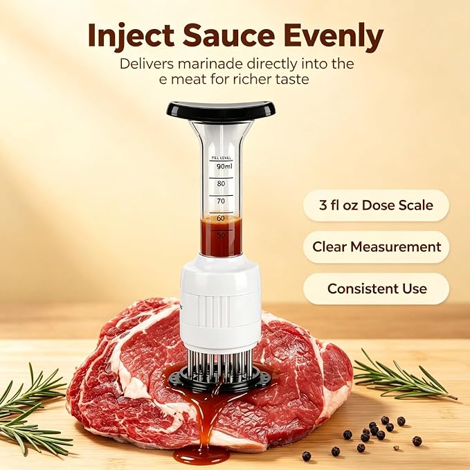 Meat Marinade Injector — Steak Seasoning Injection Needle