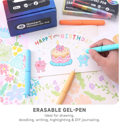 9-Color Thermo-Erasable Gel Pen Set – 0.6mm Fine Tip