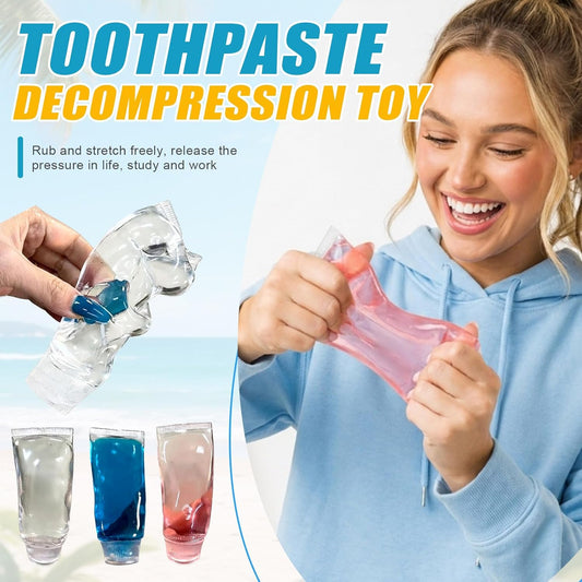 Toothpaste Squishy Transparent Squeeze Tube, Satisfying Paste Feel Sensory & Anxiety Relief