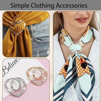 4 Pcs Women's Fashion Metal Shirt Clips, Secure Grip for Loose Clothing