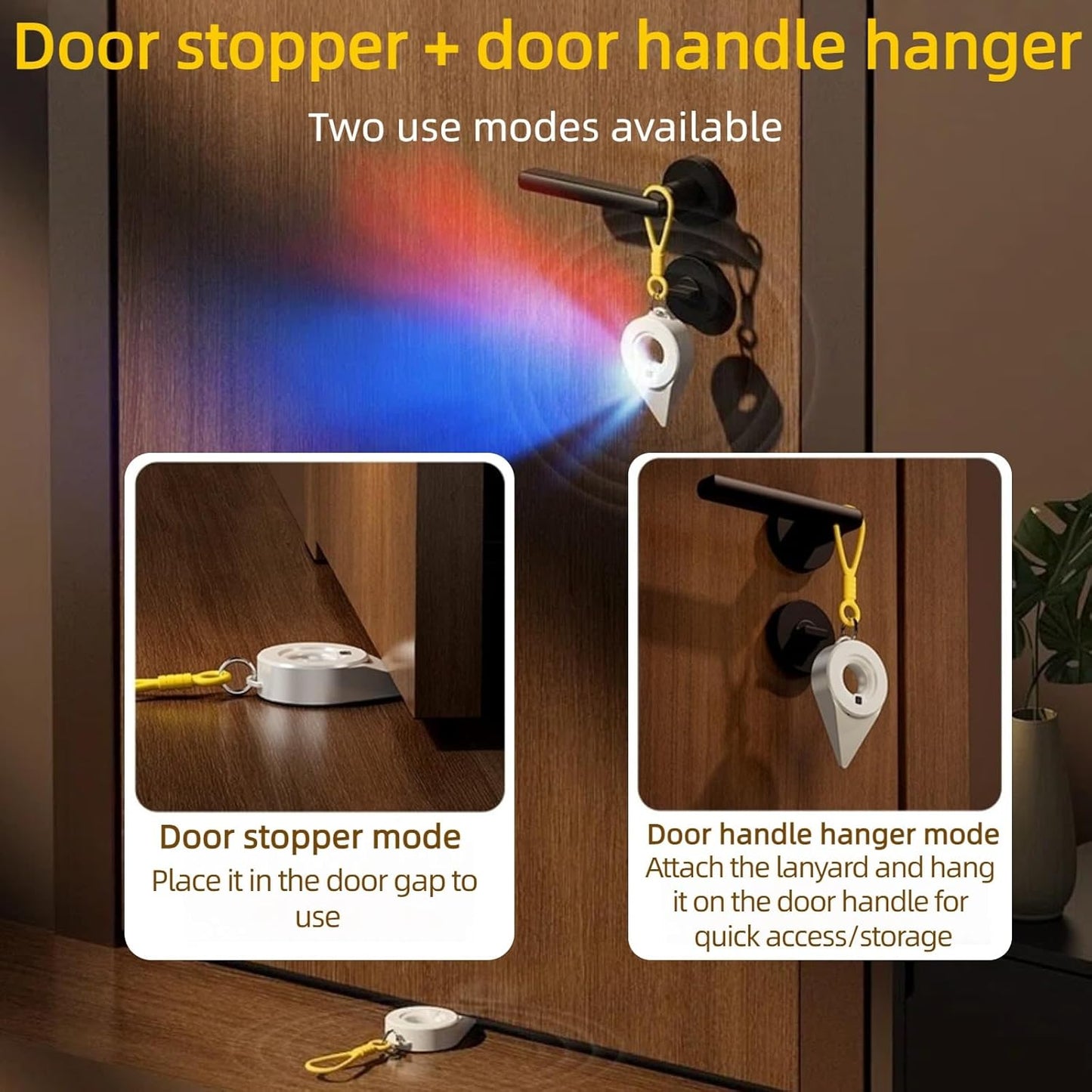 Portable Door Lock with Alarm for Travel