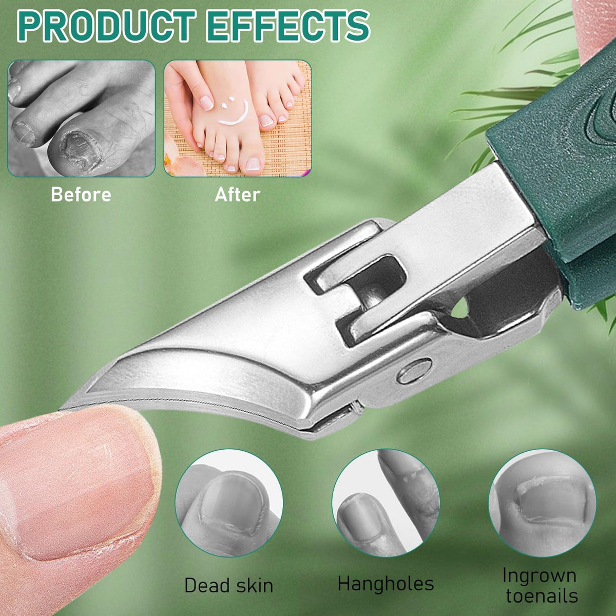 Eagle Beak Beveled Nail Clippers Manicure Set, Anti-Splash Slanted