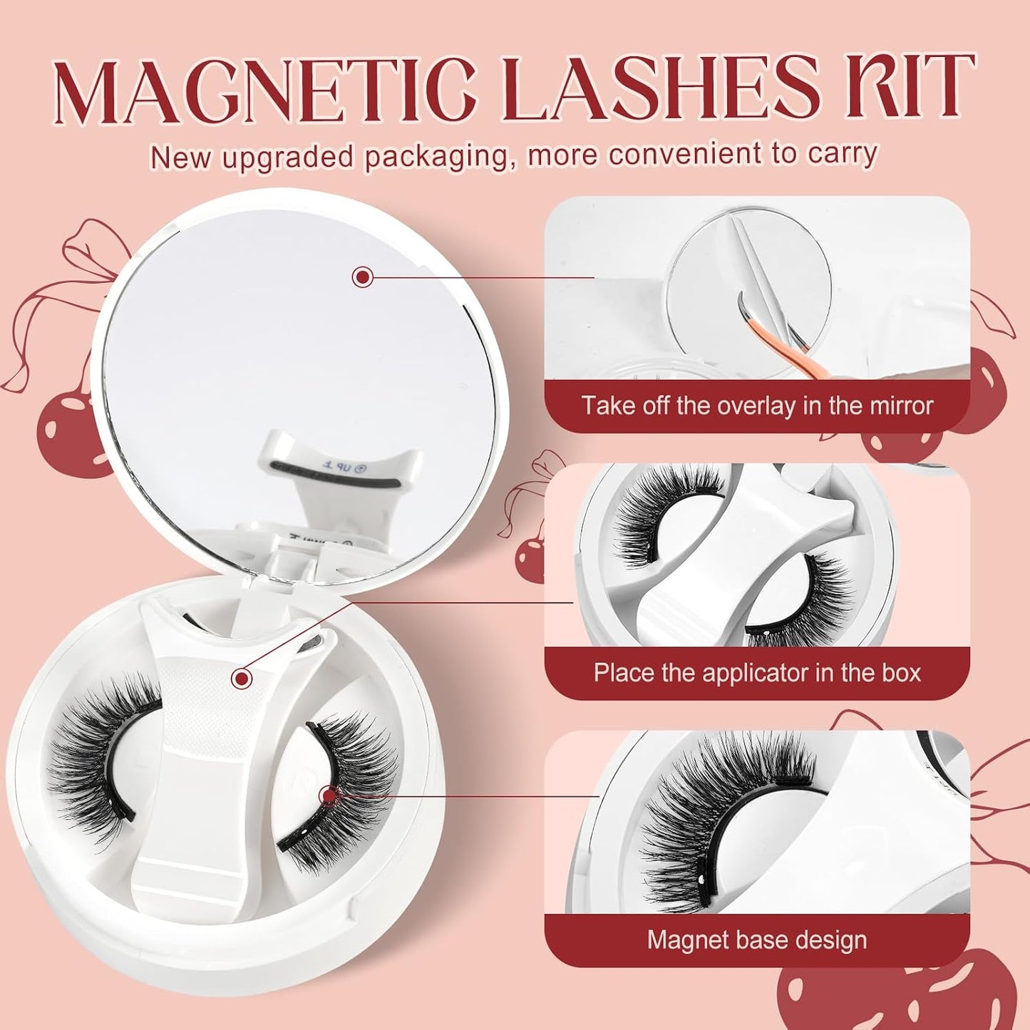 Magnetic False Eyelashes—No Glue Needed, Reusable