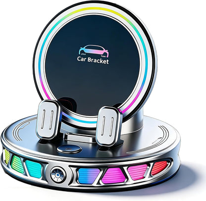 Electric Magnetic Wireless Charging Car Phone Mount with RGB Ambient Light