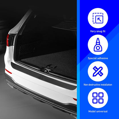 Car Rear Bumper Guard, Rubber Scratch-resistant Anti-slip Trunk Sill Protector