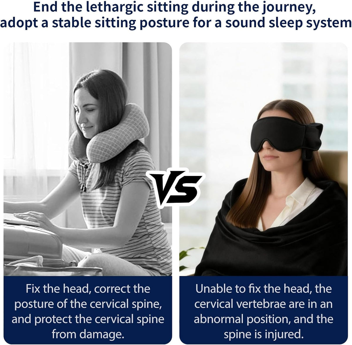 3-in-1 Aircraft Sleep Support System - Integrated Aircraft Sleep Kit