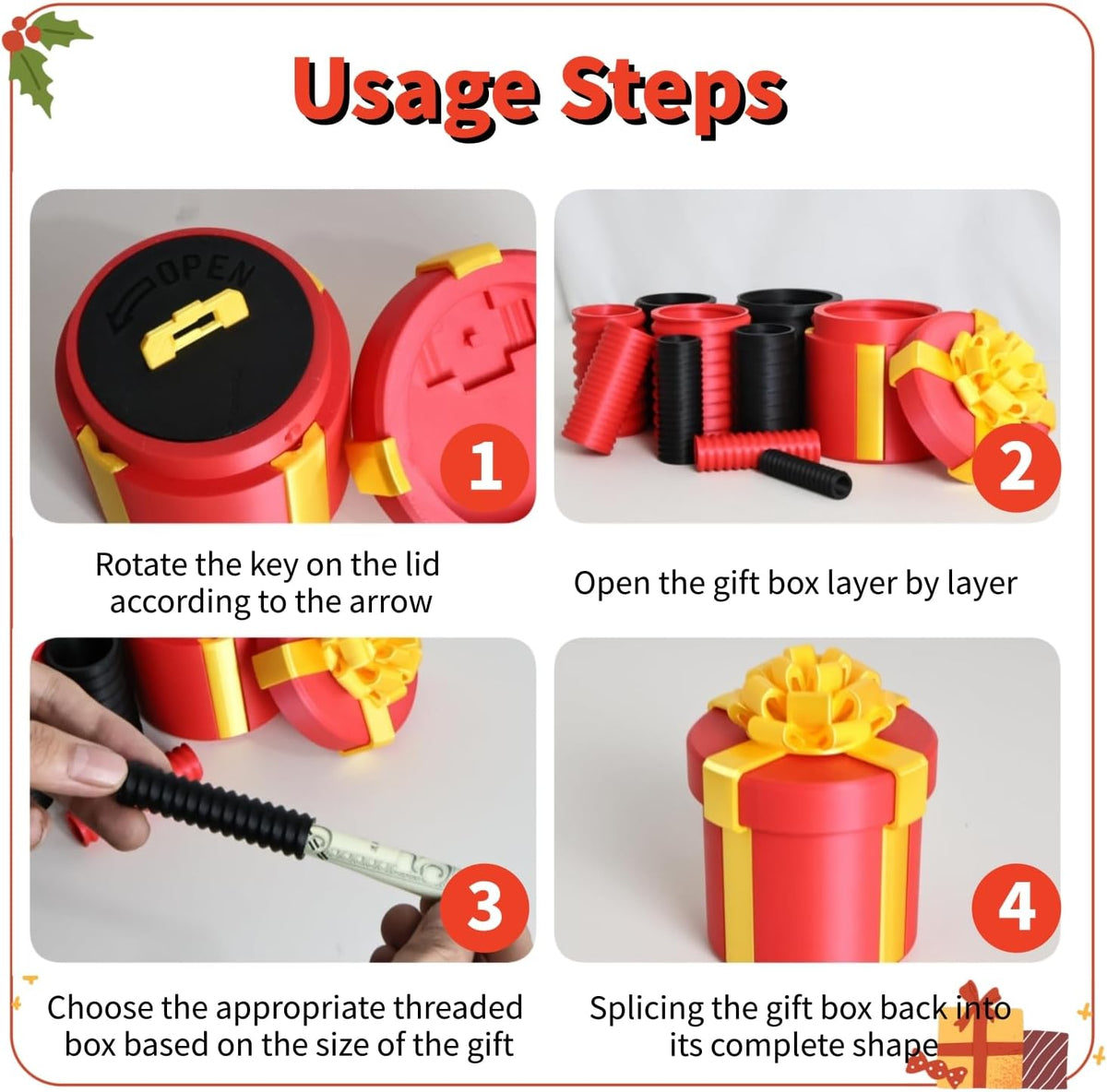 Annoying Nested Screw Gift Box for Cash