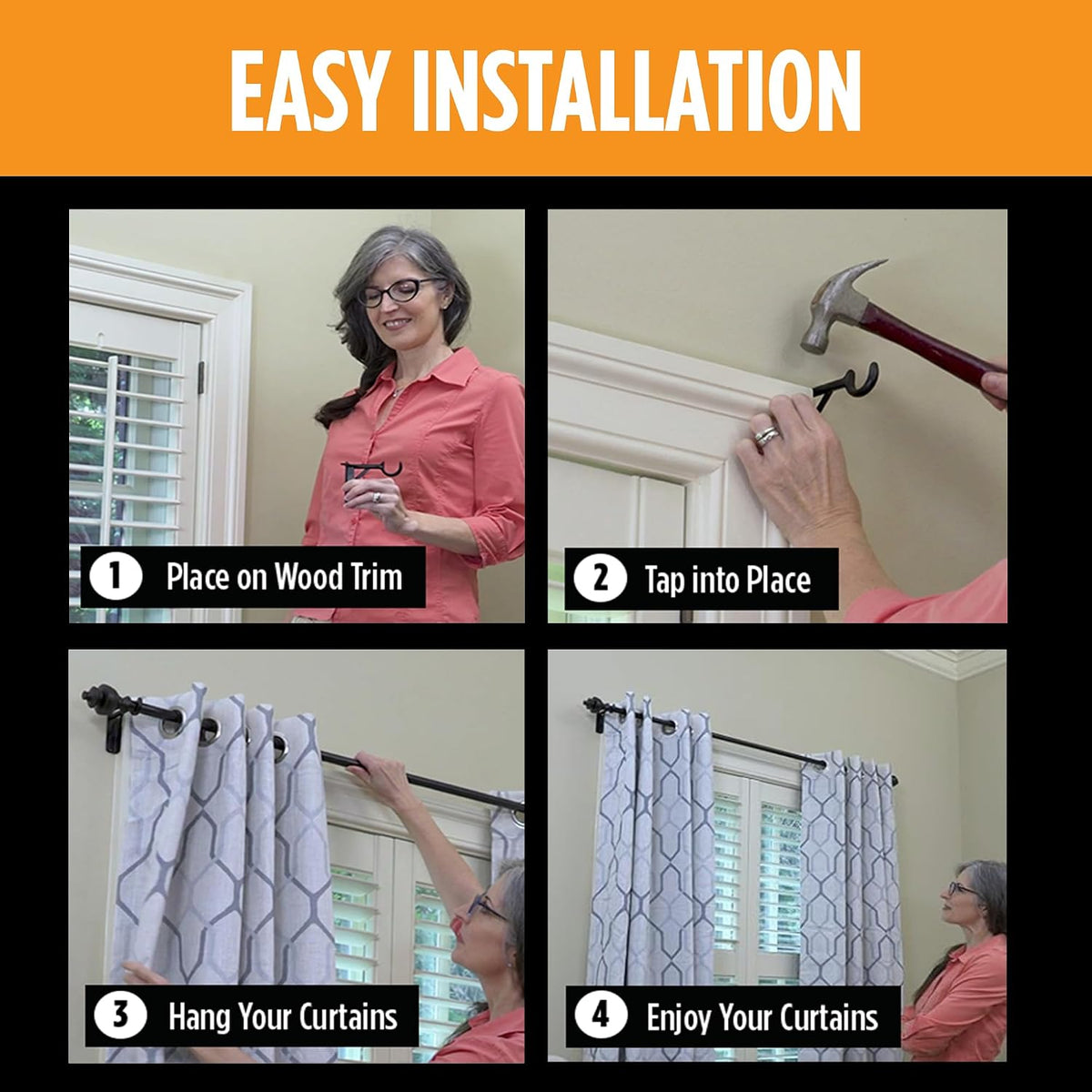Adjustable Metal Heavy Duty Curtain Rod