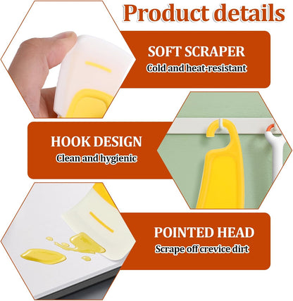Silicone Kitchen Scrapers – Multi-Purpose Cleaning Tools-4-Pack