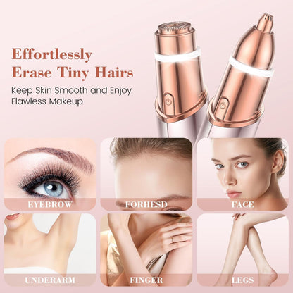 2-in-1 Cordless Rechargeable Electric Facial & Eyebrow Trimmer