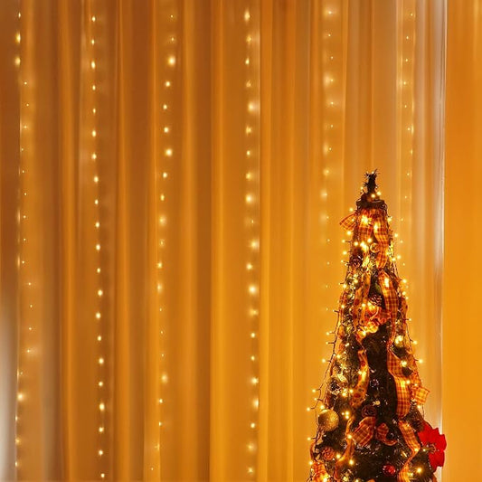 300-LED Curtain String Lights (3m x 3m) — Perfect for Bedroom Decor