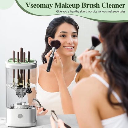 Portable Electric Makeup Brush Cleaner with Built-in Stand