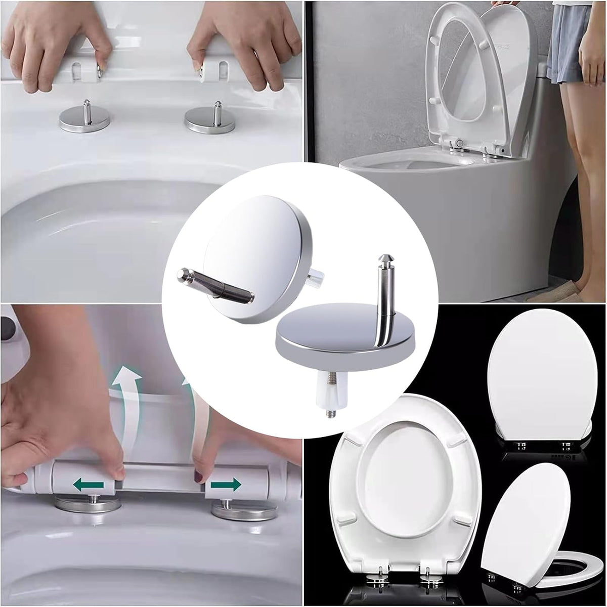 4 Pcs Sturdy Toilet Seat Hinge Fixing Nuts