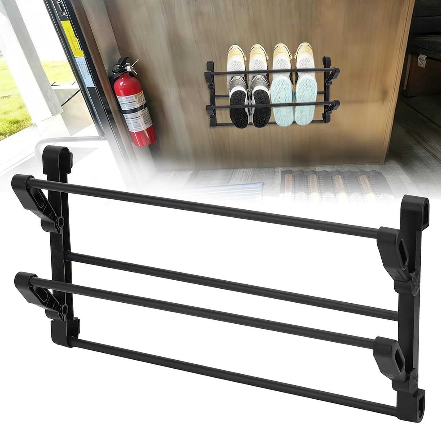 Foldable Metal Shoe Rack – Wall-Mounted Shoe Rack