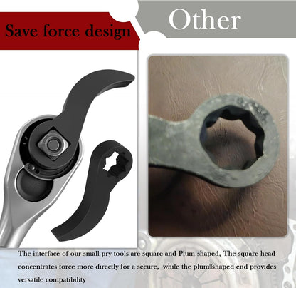 2-Pcs Pry Bar Wrench Adaptor Head