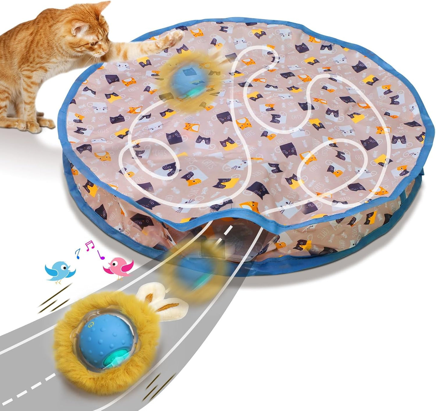 2-in-1 Cat Hunting Set: Hunting Cover & Hunting Ball