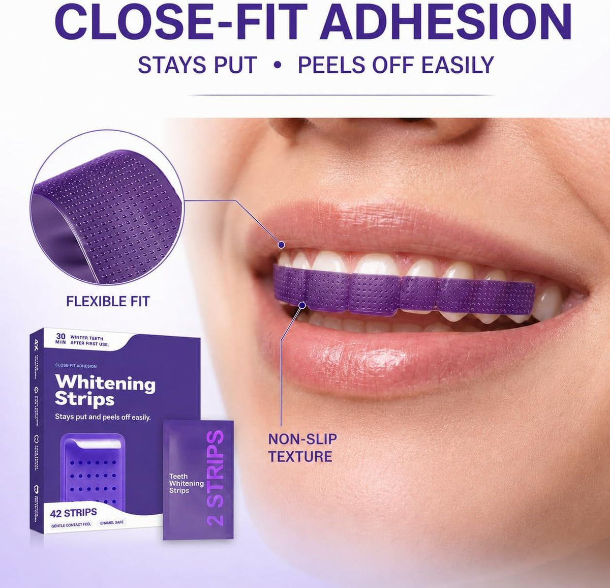 Purple Teeth Whitening Strips
