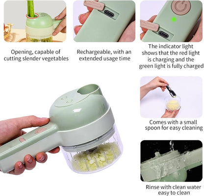 Multifunctional Electric Handheld Vegetable Chopper Set – Suitable for Preparing Baby Food