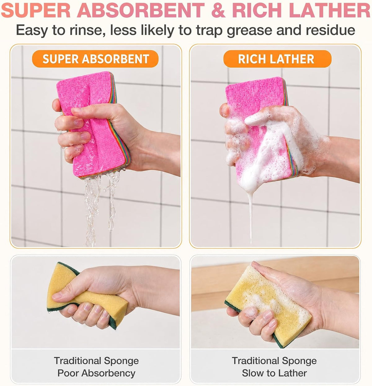 24-Layer  Tearable Multi-layer Rainbow Cloth, Easily Rremoves Oil Stains