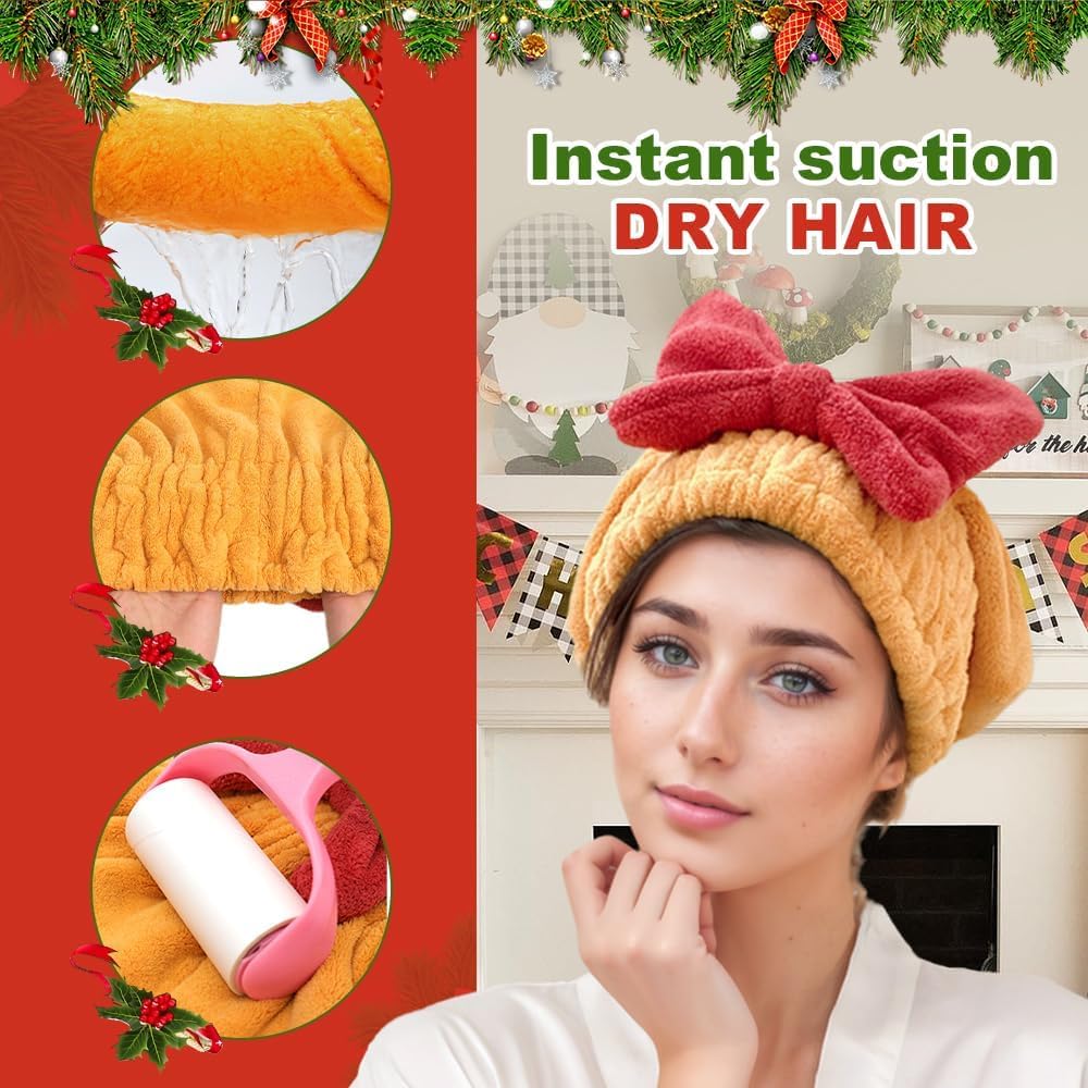 2 PCS Super Absorbent Hair Towel Wrap for Wet Hair