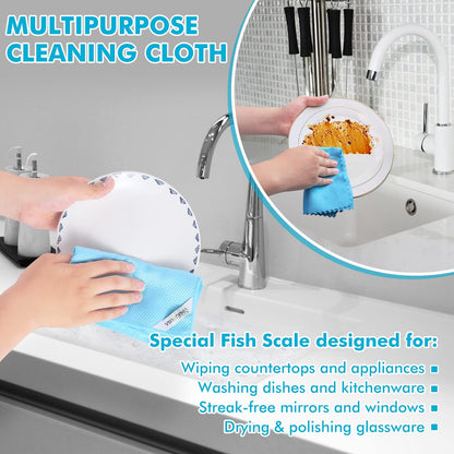 5-Pcs Washable Absorbent Surface Polishing Cloths