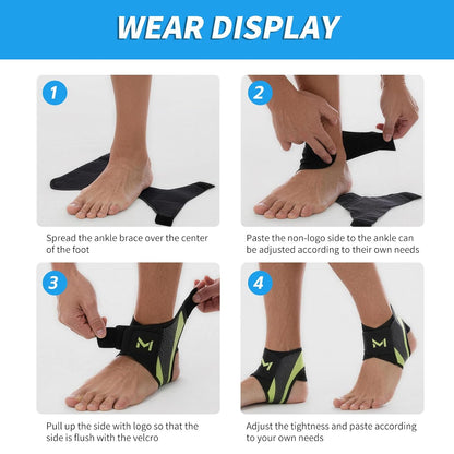 2 Pack/Set Ankle Braces - Adjustable Figure-Eight Stabilizers