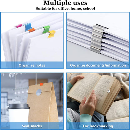 Handheld Paper Clam Clip Dispenser, No-Hole Paper Binding