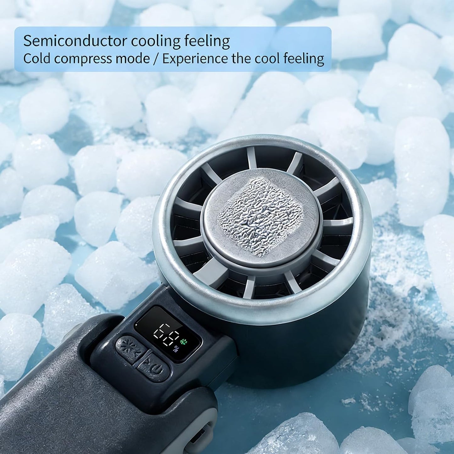 Portable Handheld Turbo Fan with Ice Cooling
