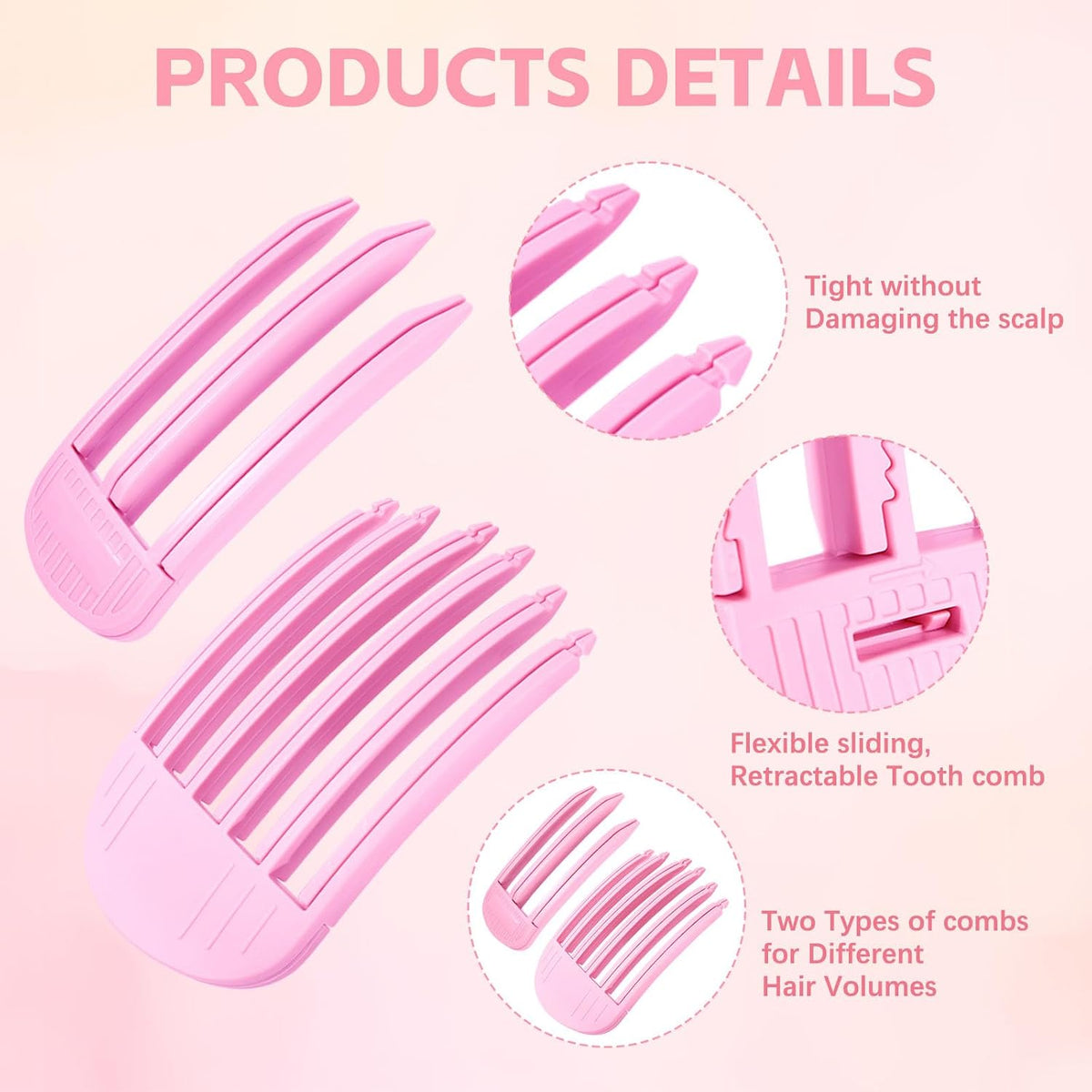 2PCS Volumizing Hair Clips for Women