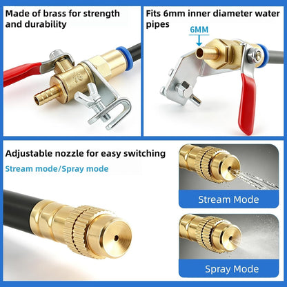 Angle Grinder Dust Removal & Water Spray Kit | Adjustable Adapter And 5m Hose